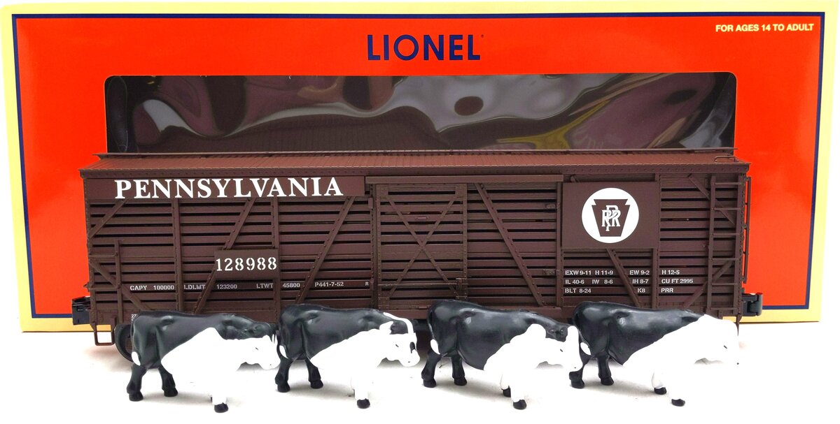 Lionel 6-27259 O Gauge Pennsylvania Railroad ACF Stock Car #128988 LN/Box