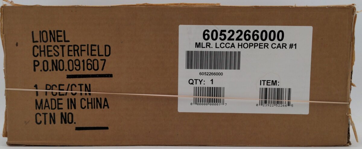 Lionel 6-52266 O Gauge 2002 LCCA Convention Pennsylvania 4-Bay Hopper #707024 LN/Box