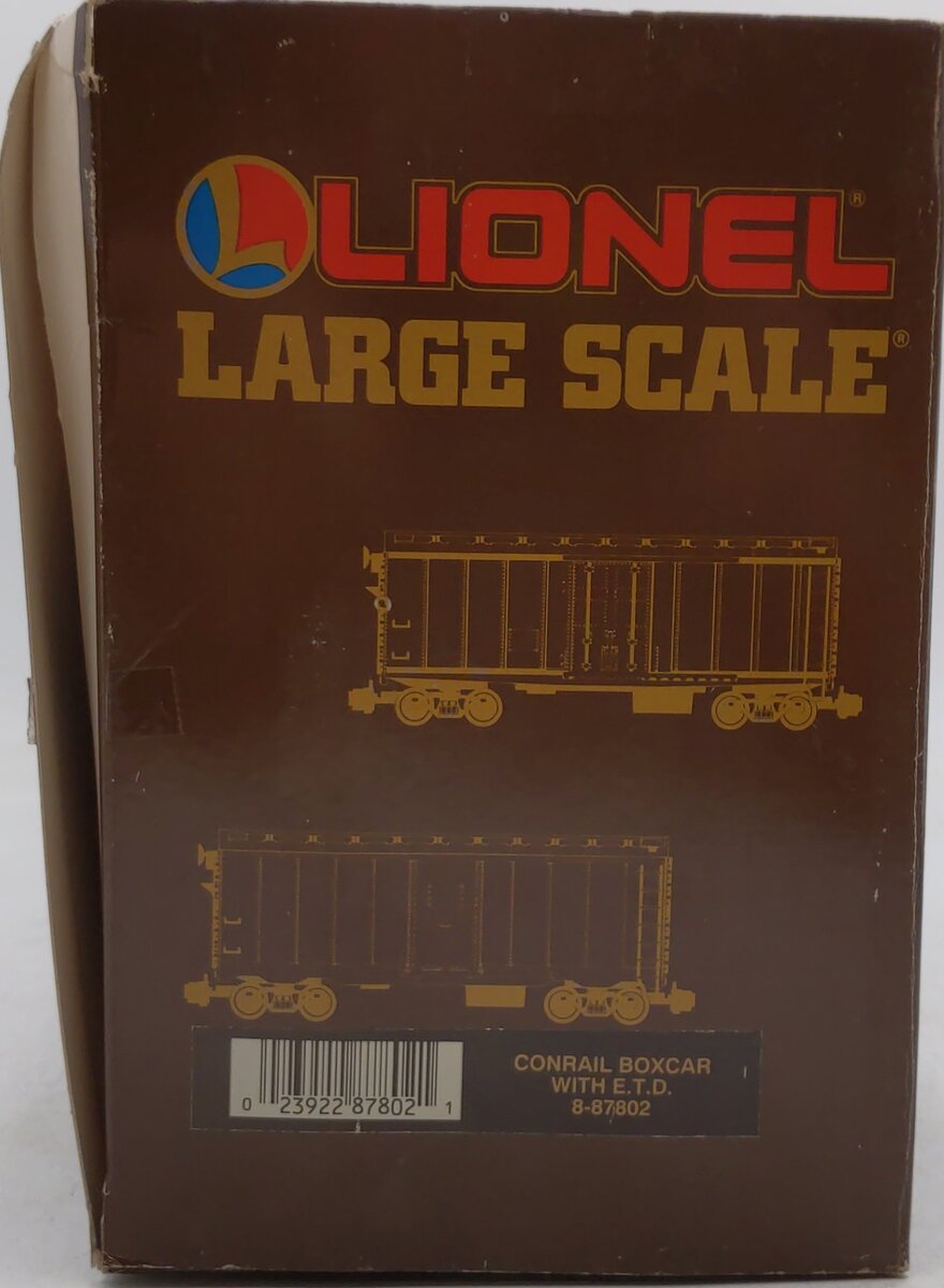 Lionel 8-87802 G Scale Conrail Boxcar w/E.T.D. NIB