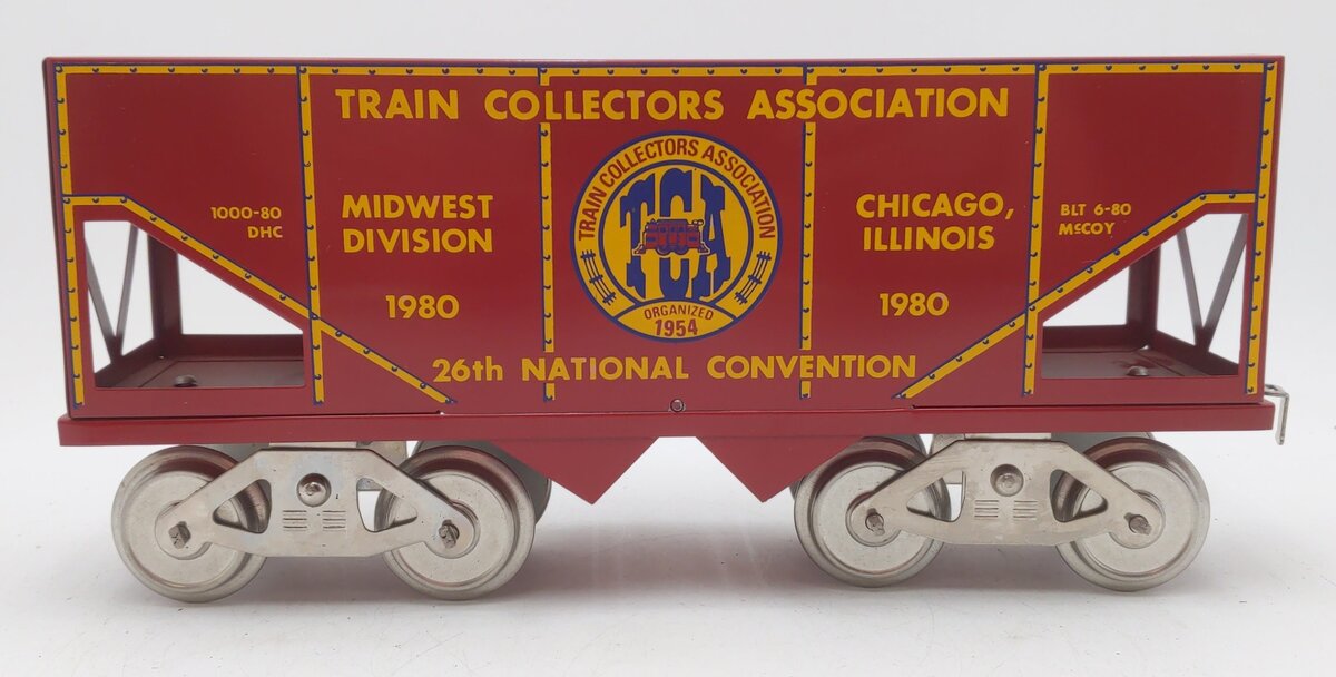 McCoy 1000-80 Standard Gauge TCA 1980 National Convention Coal Car VG/Box