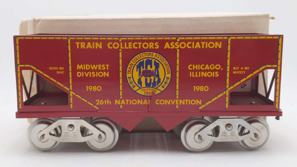 McCoy 1000-80 Standard Gauge TCA 1980 National Convention Coal Car VG/Box