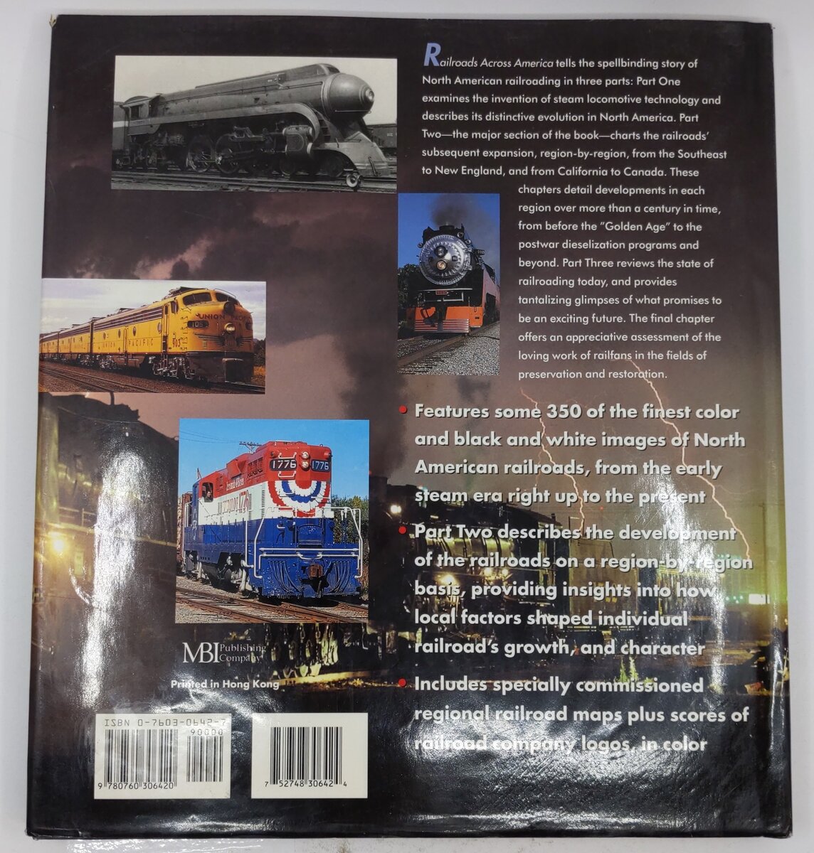 Railroads Across America Hardcover Book By Mike Del Vecchio VG