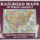 Railroad Maps of North America Hardcover Book  By Andrew M. Modelski VG