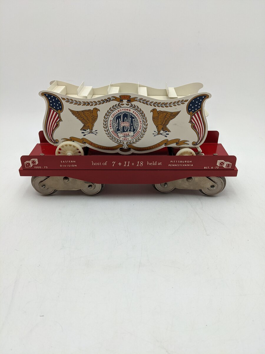 McCoy 1000-72 Standard Gauge TCA 18th National Convention flatcar with bandwagon EX/Box