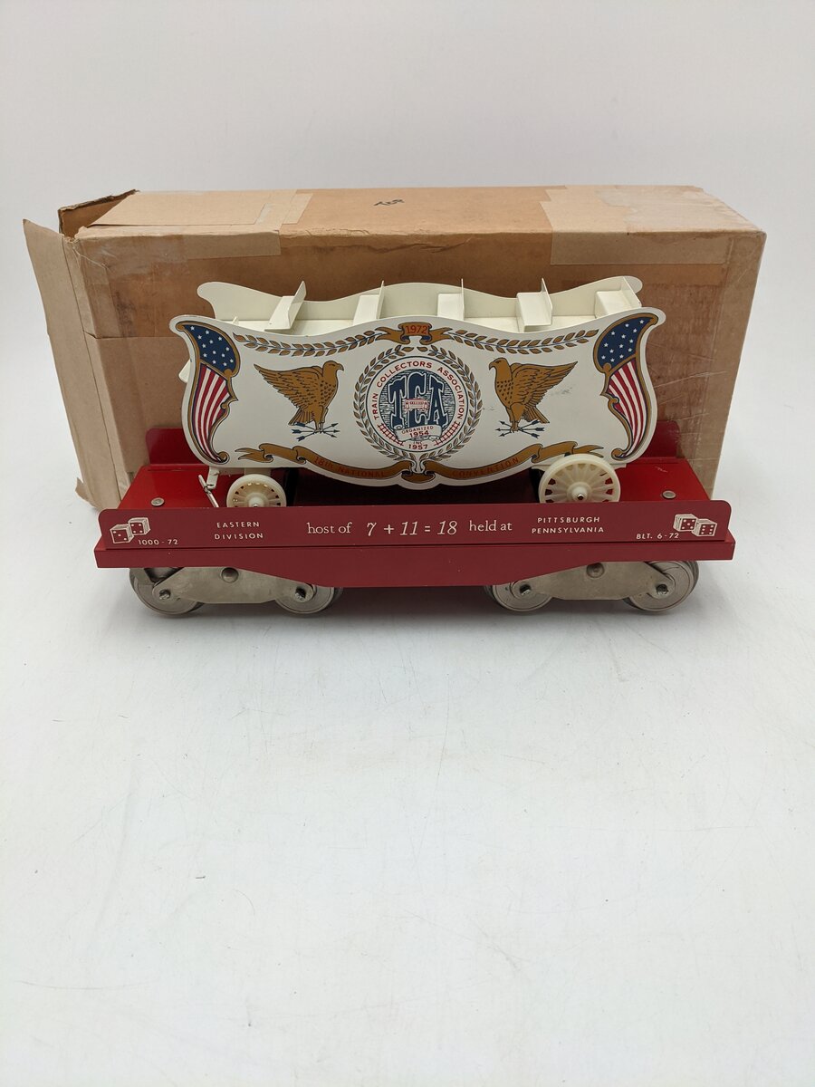McCoy 1000-72 Standard Gauge TCA 18th National Convention flatcar with bandwagon EX/Box