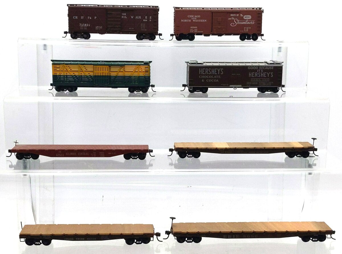 HO Scale Assorted Custom Freight Cars [8] VG