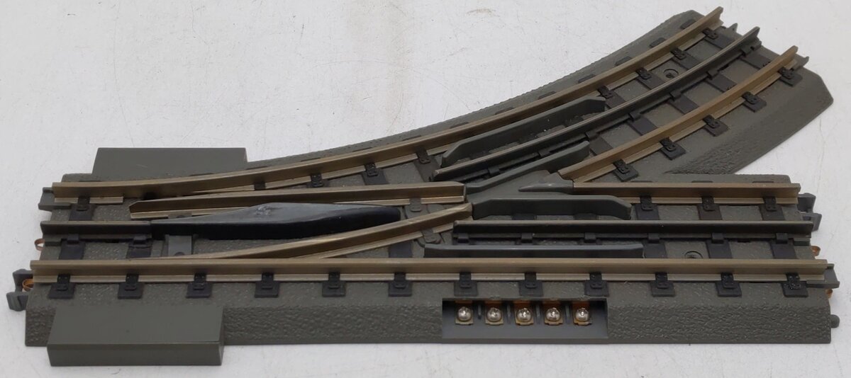 MTH 40-1044 042 Nickel Silver RealTrax Left Hand Remote Switch Turnout EX