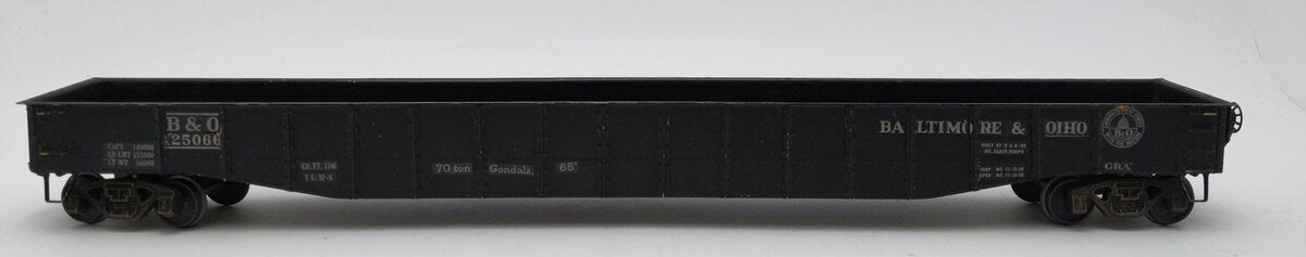 O Scale Brass B&O Gondola 25066 Painted - 2 Rail