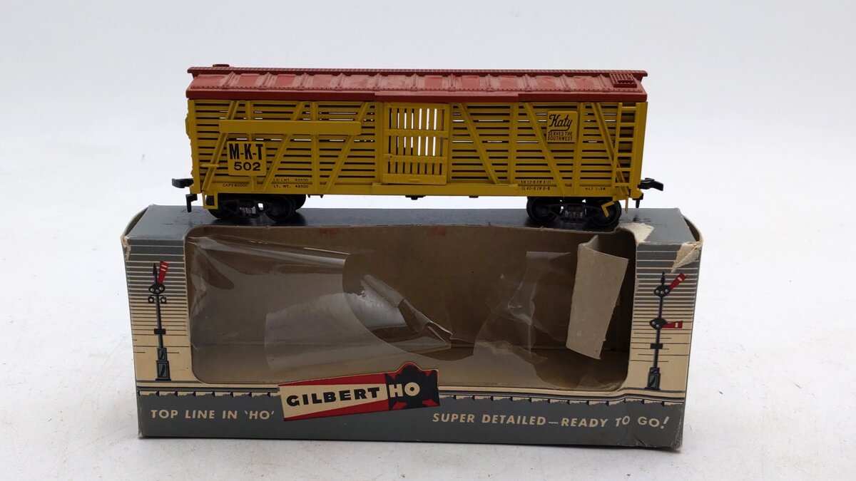American Flyer 33502 HO Scale Missouri-Kansas-Texas Stock Car LN/Box