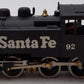 Mantua 302-001 HO Santa Fe "Little Six" 0-6-0 Steam Locomotive #92 EX/Box