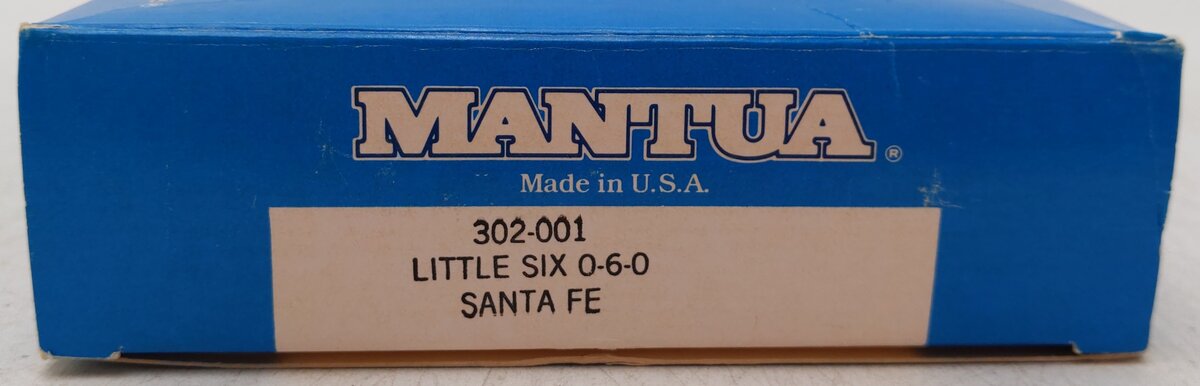 Mantua 302-001 HO Santa Fe "Little Six" 0-6-0 Steam Locomotive #92 EX/Box
