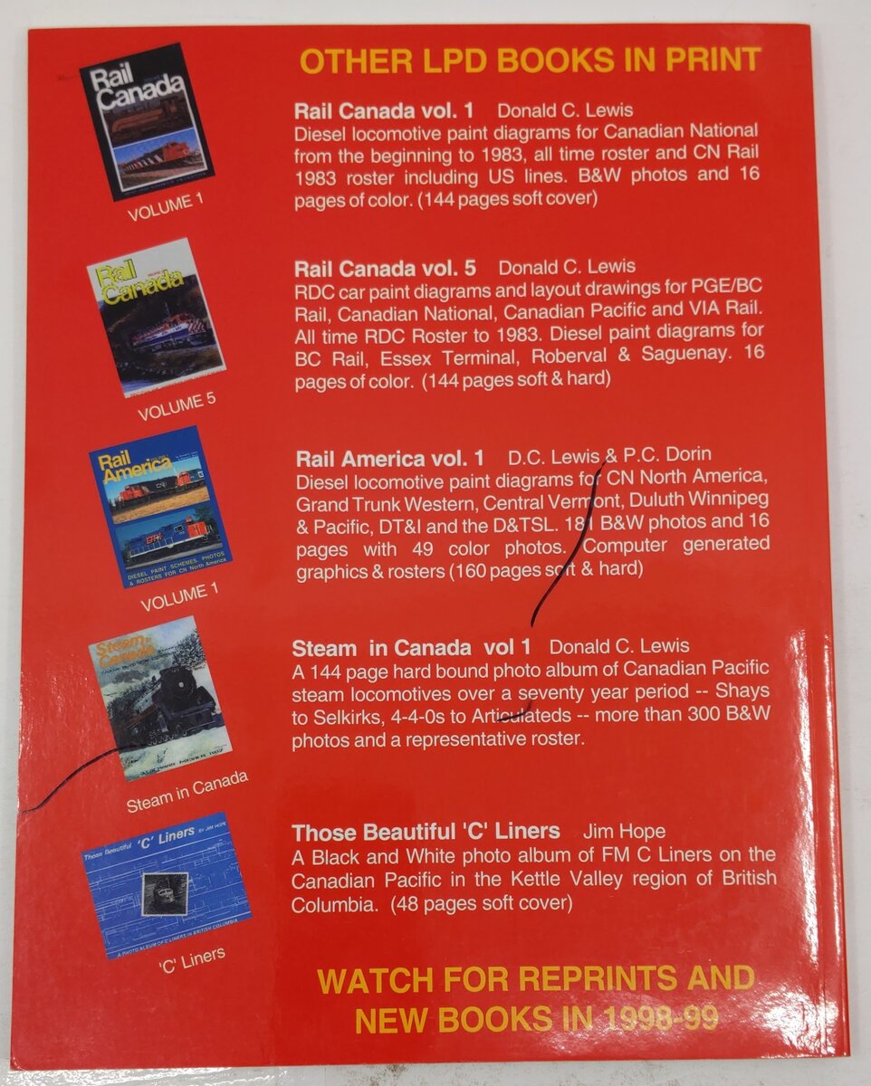 Rail Canada Vol.3 Hardcover Book By Donald C. Lewis VG