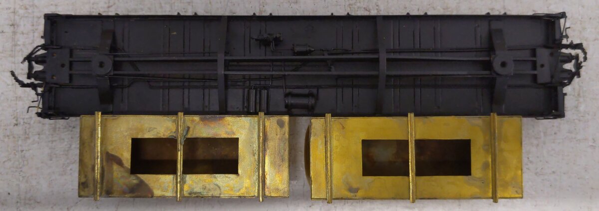 Overland OMI-3158 HO BRASS Renken's Milk & Cream National Car Flatcar w/2 Cont. VG/Box