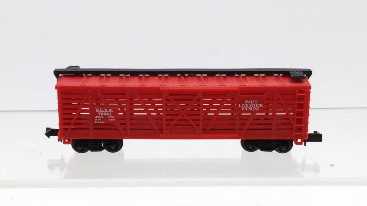 Life Like N Scale Swift Livestock Express Stock Car #72221 LN