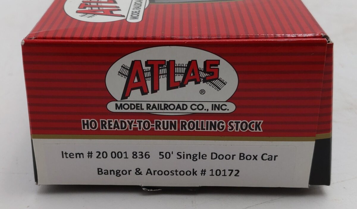 Atlas 20001836 HO Scale Bangor & Aroostook 50' Single Door Box Car #10172