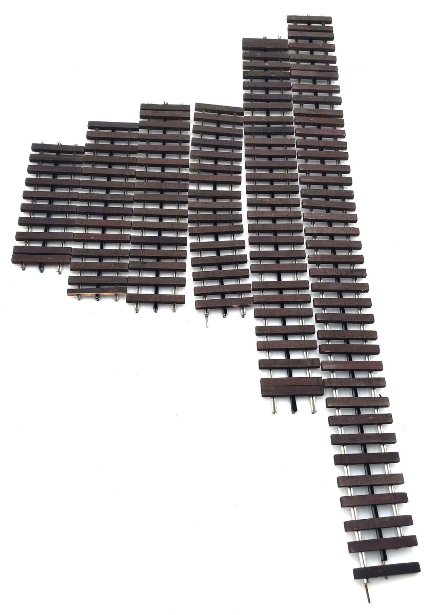 Gargraves O Assorted Phantom Rail Tinplate FlexTrack Sections [6] EX