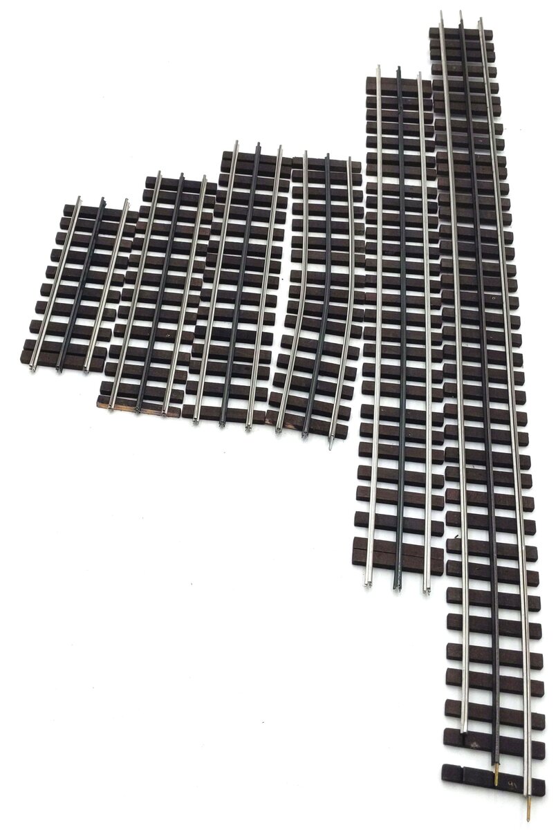 Gargraves O Assorted Phantom Rail Tinplate FlexTrack Sections [6] EX