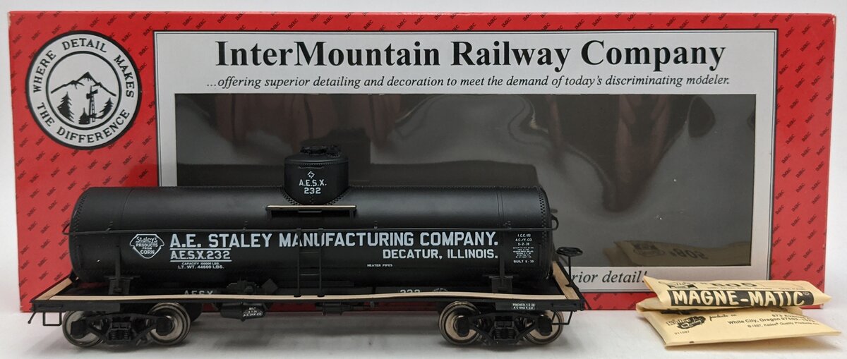 InterMountain 26312S-03 O AESX ACF Type 27 8,000 Gallon Tank Car #232 (2-Rail) LN/Box
