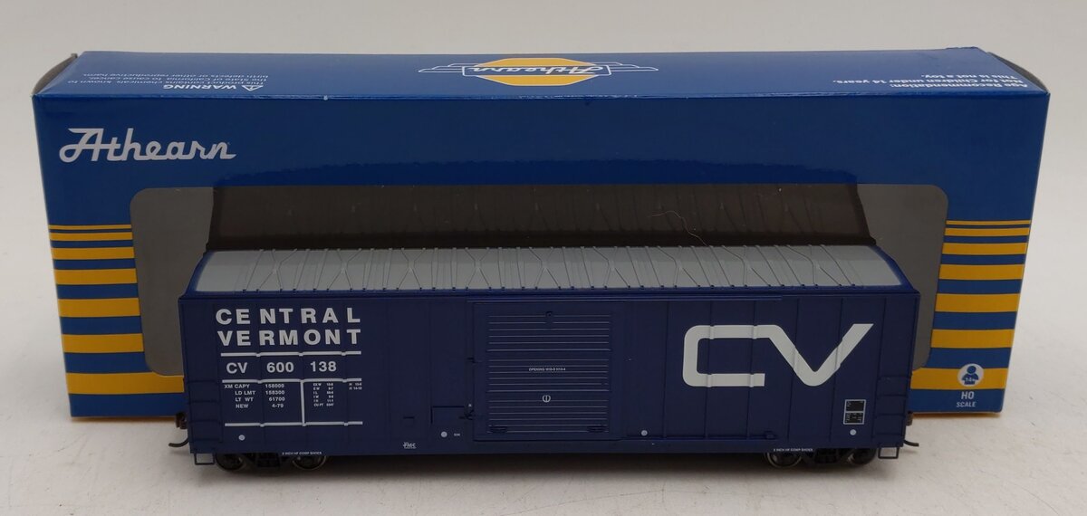 Athearn 18699 HO Central Vermont 50' FMC 5347 Boxcar #600138