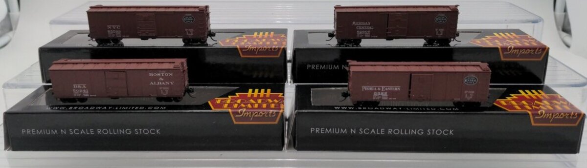 Broadway Limited 7271 N 1930's 40' Steel Boxcar Variety Set B (Set of 4) LN/Box