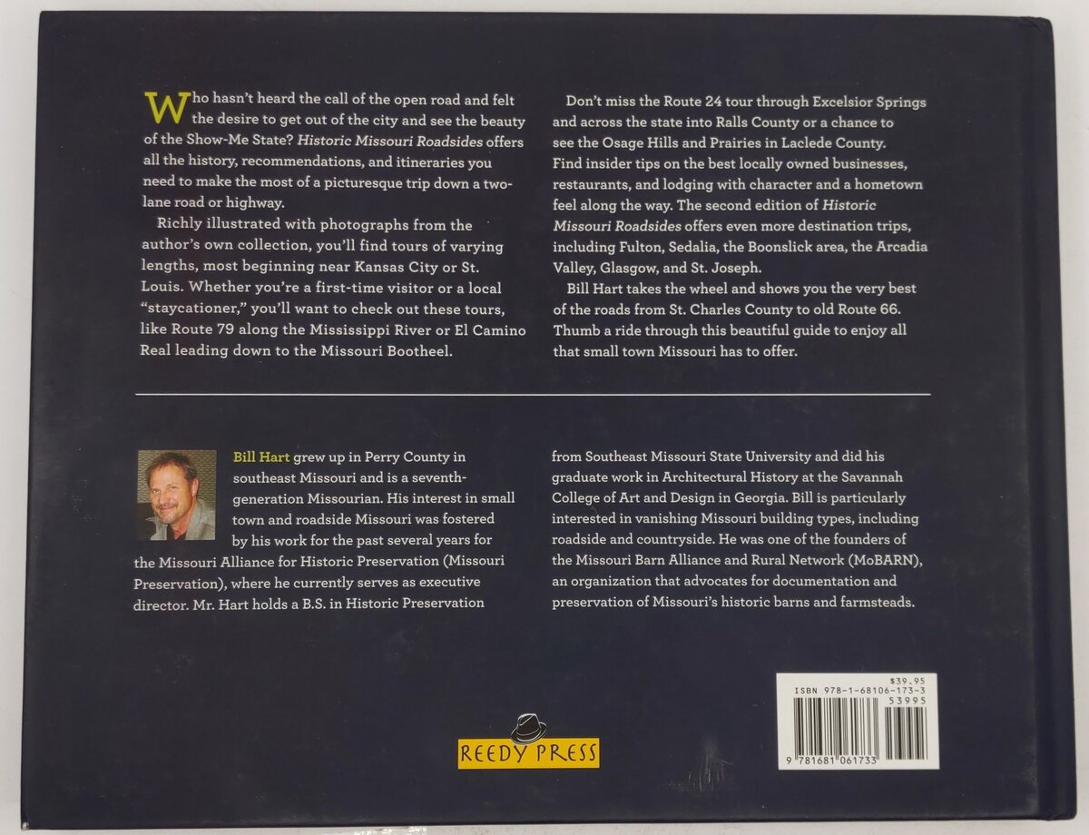 Historic Missouri Roadsides Hardcover Book By Bill Hart EX