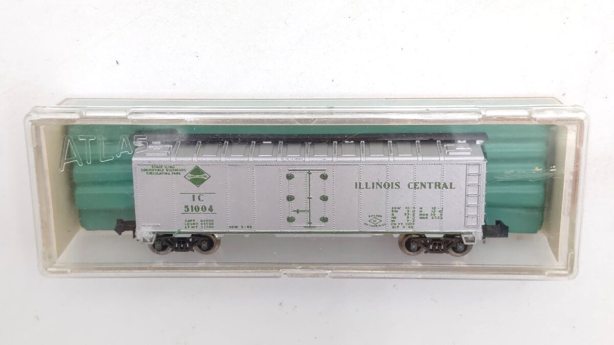 Atlas 2391 N Scale Illinois Central Box Car #51004 LN/Box