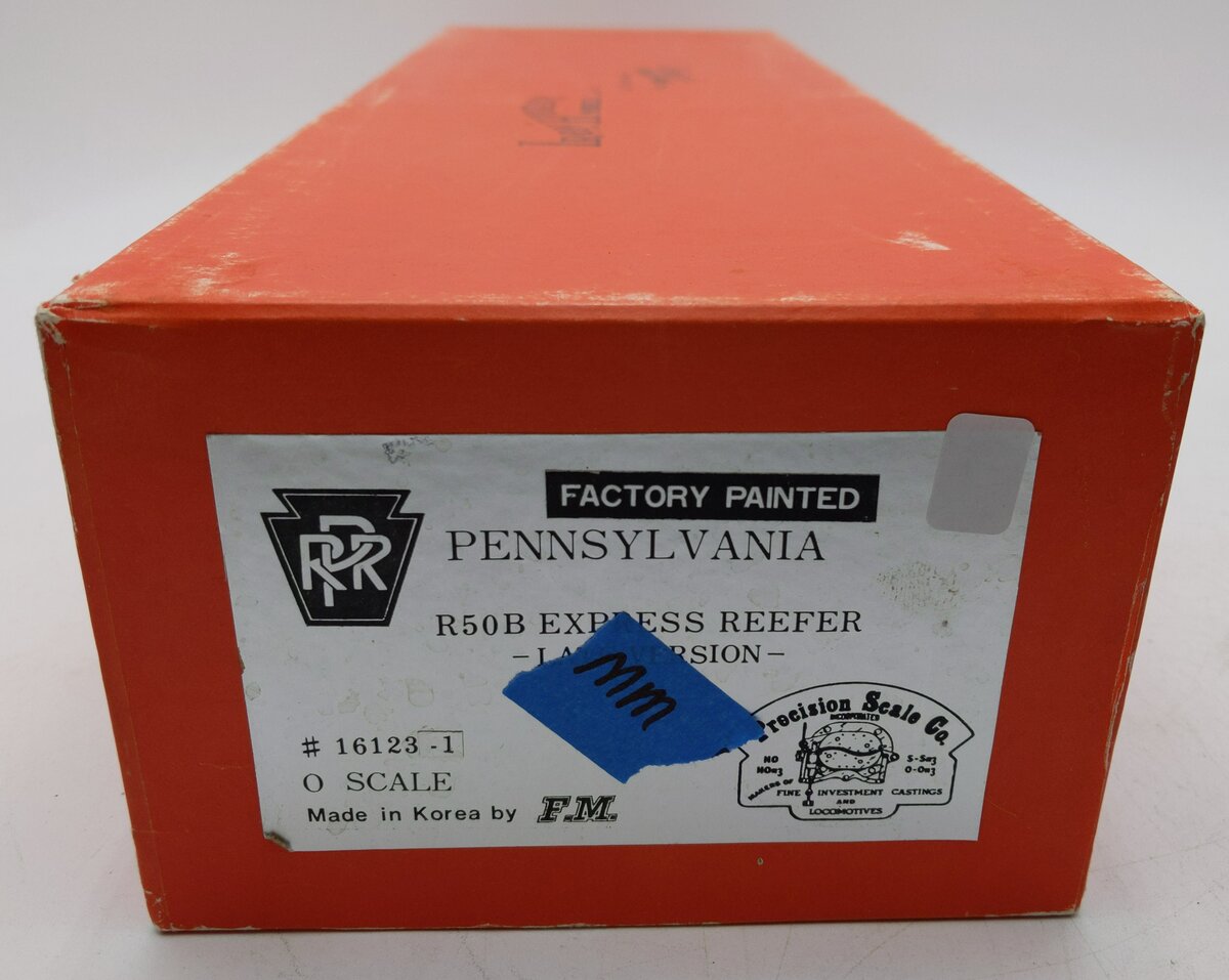 Precision Scale Co. 16123-1 O BRASS Pennsylvania R50B Express Reefer (2-Rail) EX/Box