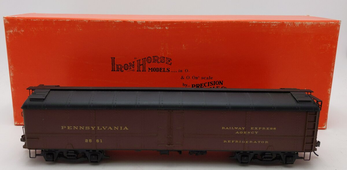 Precision Scale Co. 16123-1 O BRASS Pennsylvania R50B Express Reefer (2-Rail) EX/Box
