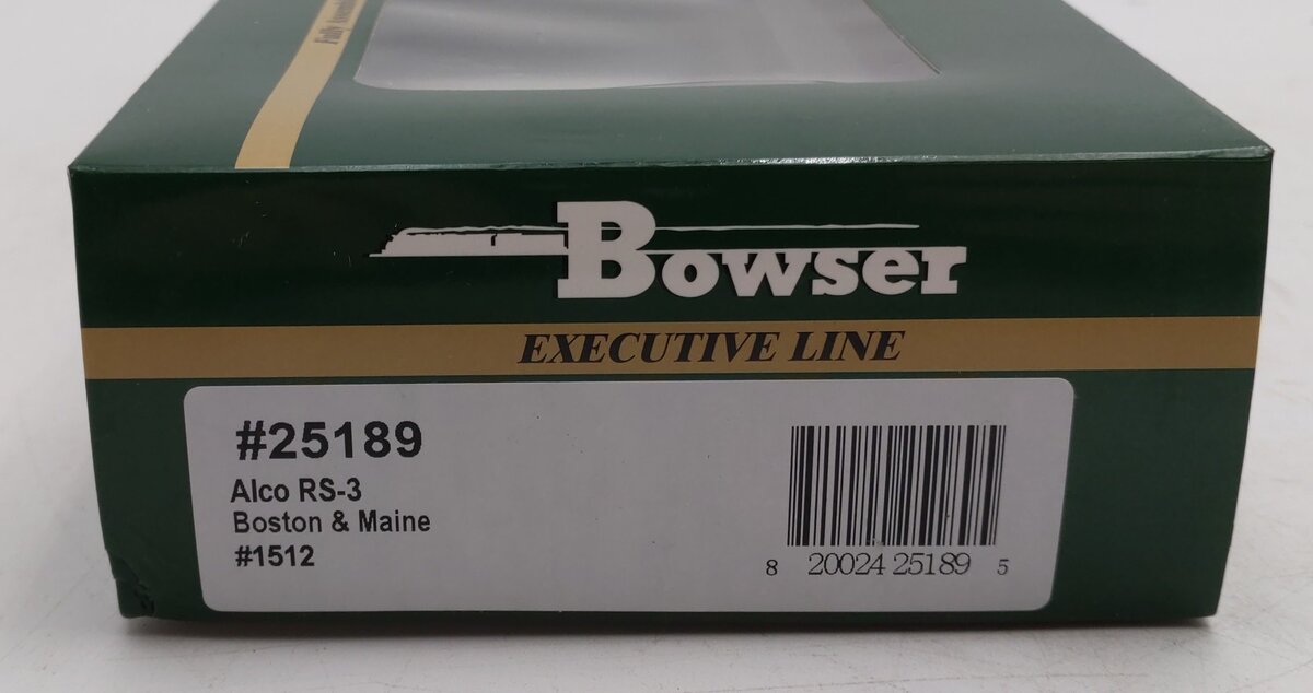 Bowser 25189 HO B&M Alco RS-3 Phase 3 Diesel Locomotive #1512