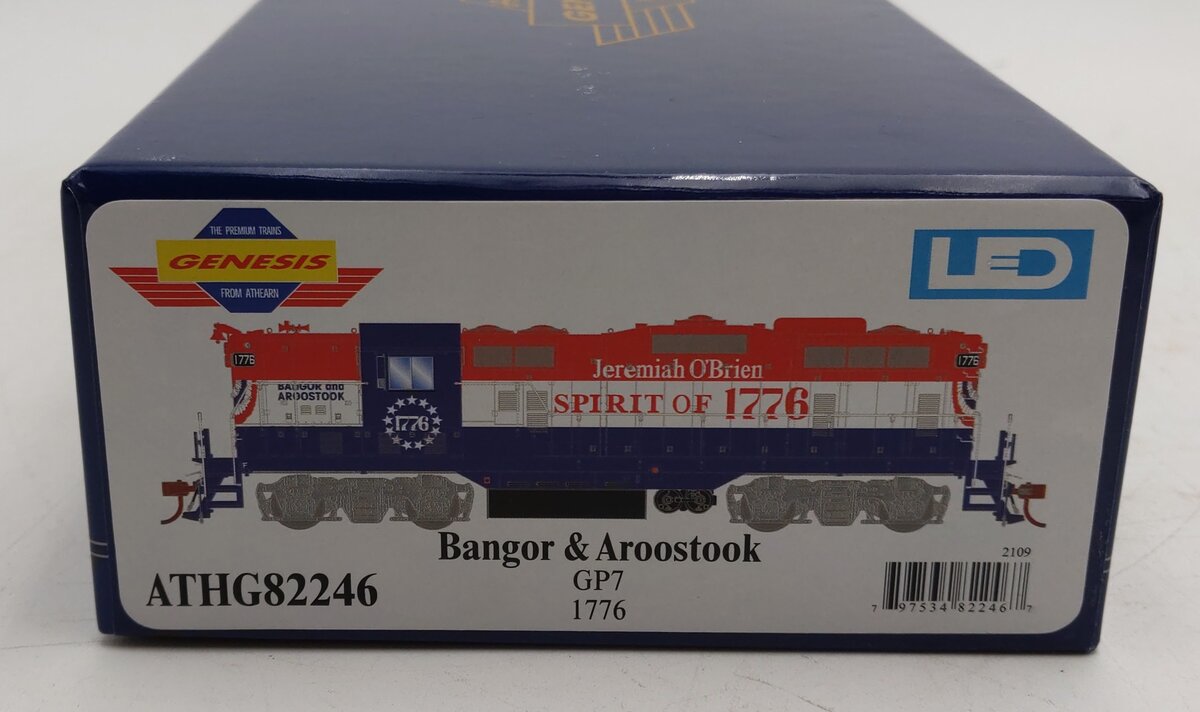 Athearn G82246 HO Bangor and Aroostook Railroad GP7 Diesel Locomotive #1776