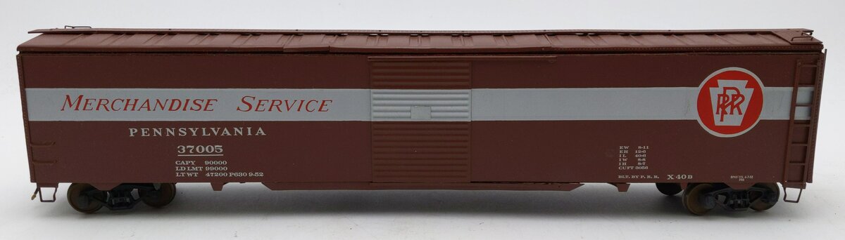 O Scale Brass Custom Painted Pennsylvania Boxcar #37005 - 2 Rail VG