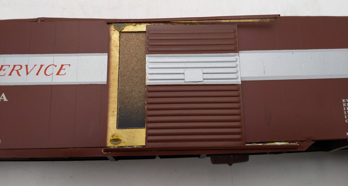 O Scale Brass Custom Painted Pennsylvania Boxcar #37005 - 2 Rail VG