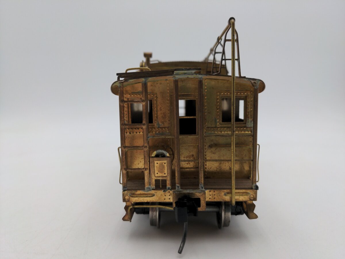 O Scale 2 Rail Brass Off Center Caboose (Undecorated)