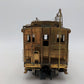 O Scale 2 Rail Brass Off Center Caboose (Undecorated)
