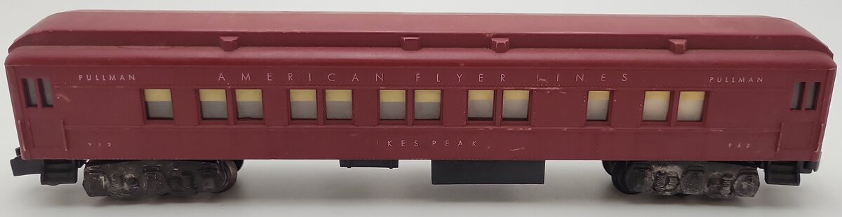 American Flyer 952 Vintage S Pikes Peak Red Heavyweight Pullman Car