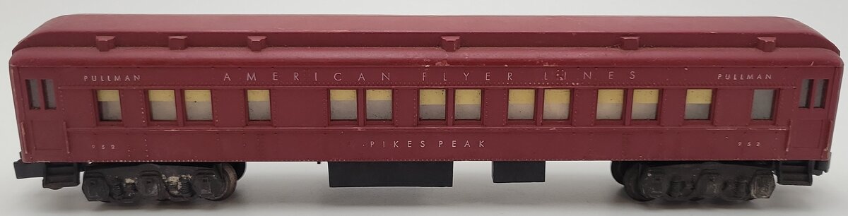 American Flyer 952 Vintage S Pikes Peak Red Heavyweight Pullman Car