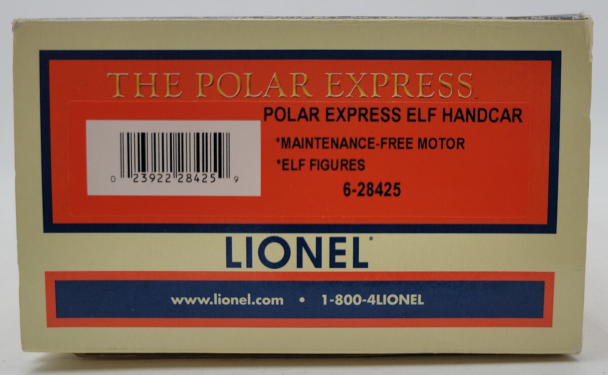 Lionel 6-28425 O Polar Express Motorized Elf Handcar EX/Box