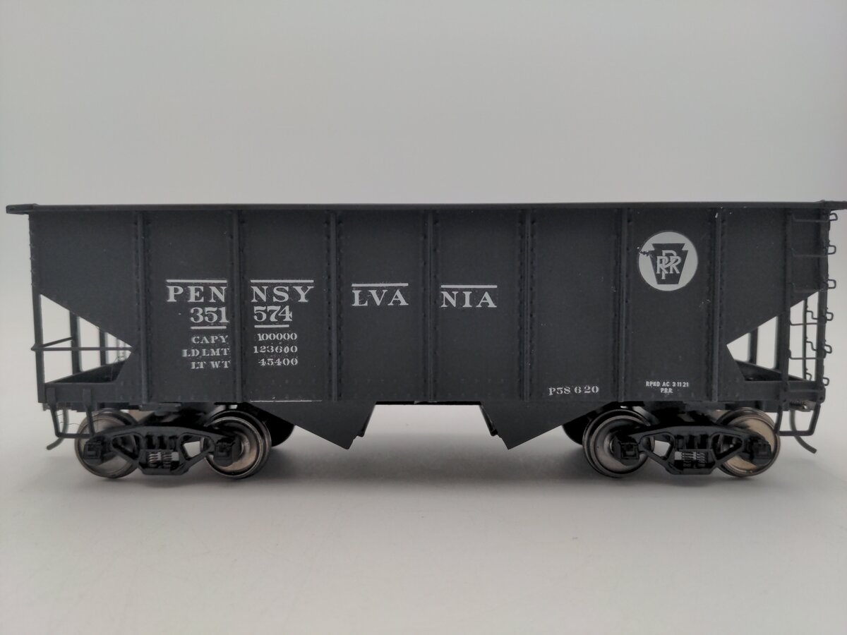 O Scale 2 Rail CUSTOM Pennsylvania Hopper Car #351574 VG