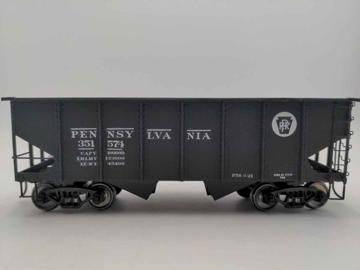 O Scale 2 Rail CUSTOM Pennsylvania Hopper Car #351574 VG