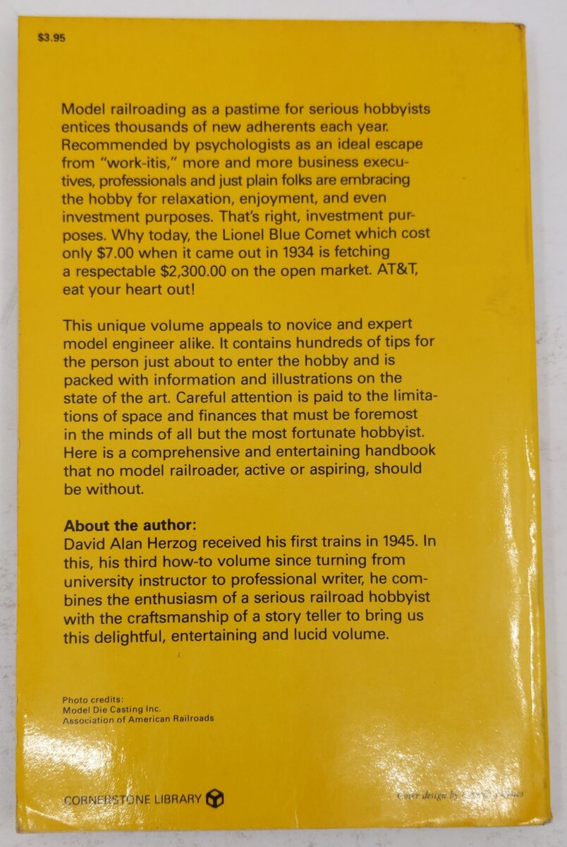 Model Railroading Paperback Book By David Alan Herzog VG