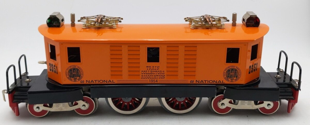 McCoy 1954 Standard Gauge National TCA 4-4-4 Orange Electric Locomotive LN