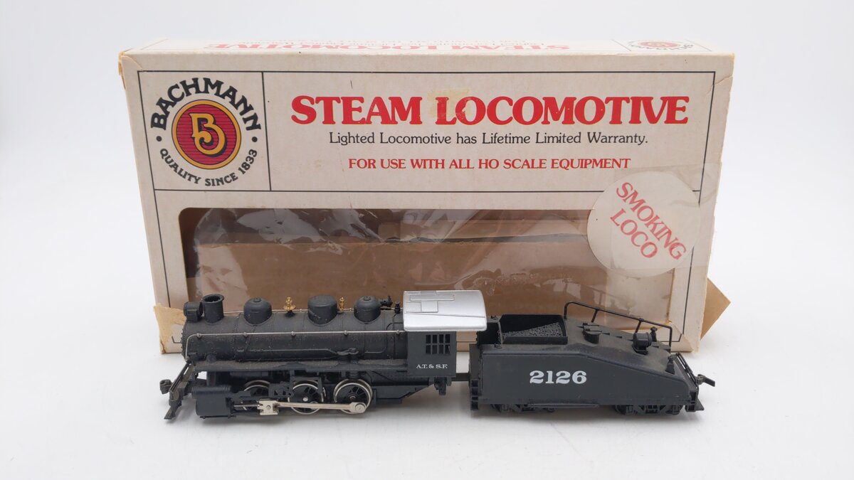 Bachmann 50602 HO ATSF USRA 0-6-0 w/Slope-Back Tender & Smoke Steam Loco #2126 LN/Box