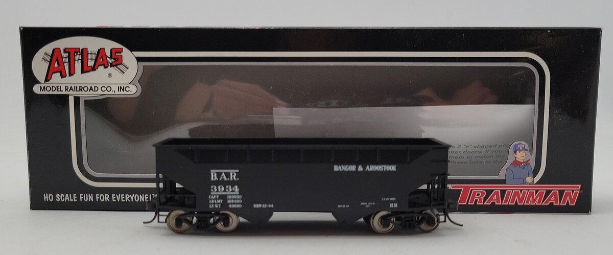 Atlas 18902 HO Scale Banger & aroostook 2-Bay Offset Hopper #3934