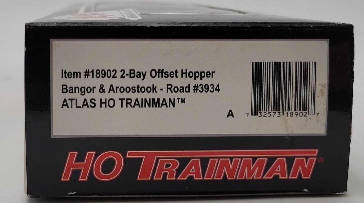 Atlas 18902 HO Scale Banger & aroostook 2-Bay Offset Hopper #3934