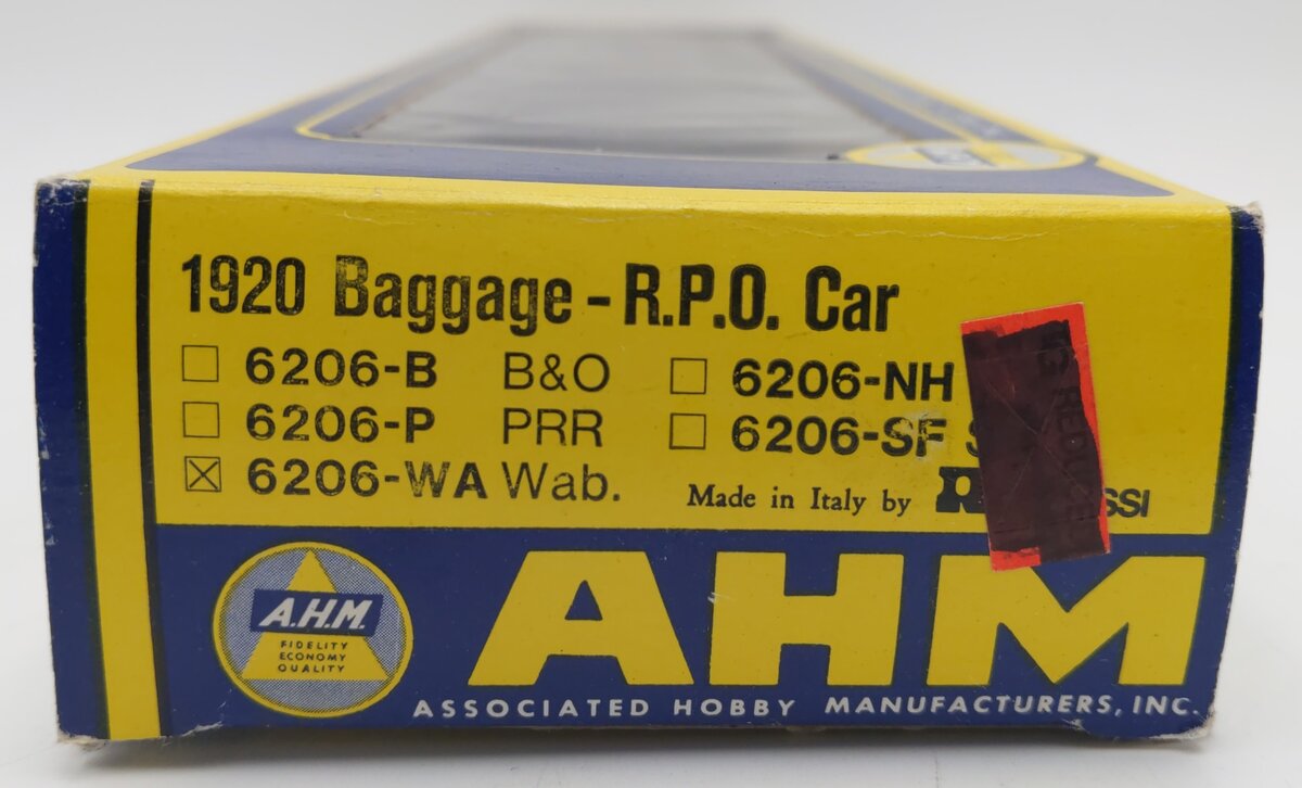 AHM 6206-WA HO Wabash 1920 Baggage US RPO Car #162 EX/Box
