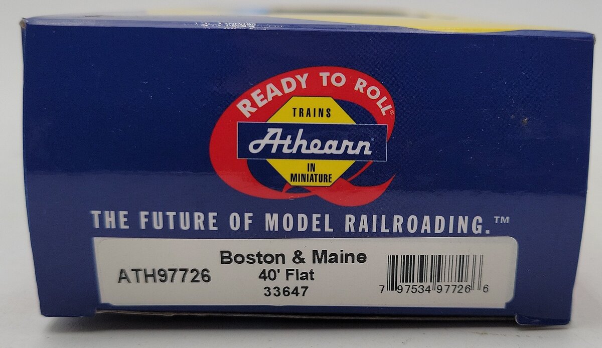 Athearn 97726 HO Scale Boston & Maine 40' Flat Car #33647