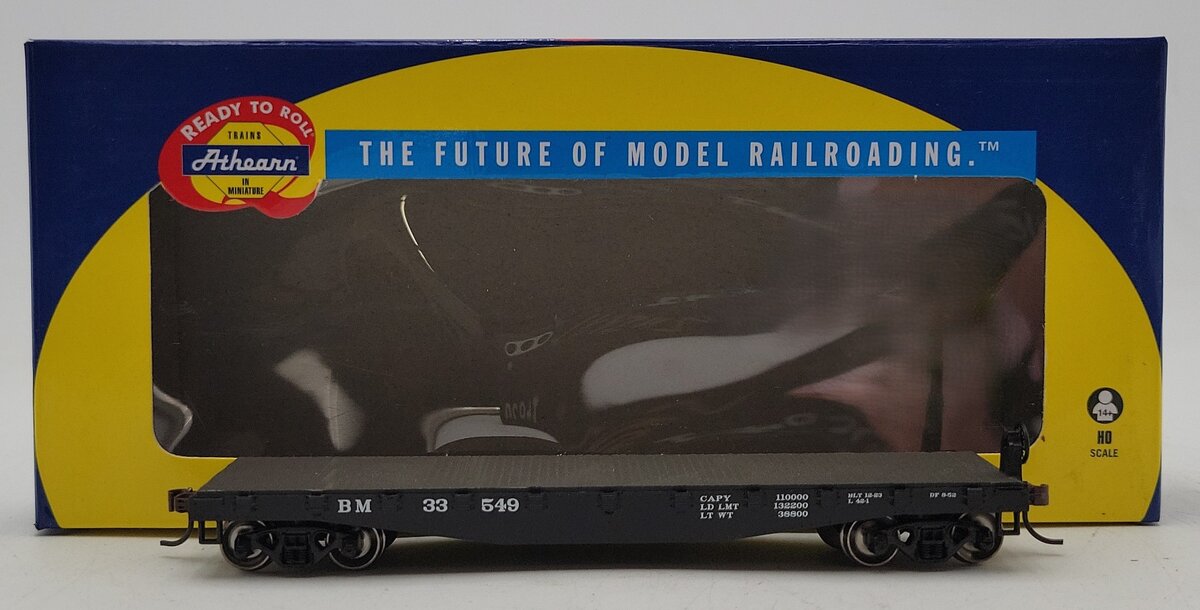 Athearn 97725 HO Scale Boston & Maine 40' Flat Car #33549