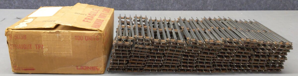 Lionel 6-65038 O-27 Tubular Straight Track Sections (100) VG/Box
