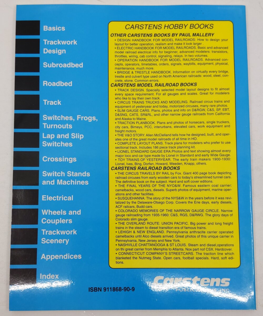 Trackwork Handbook For Model Railroads Paperback Book By Paul Mallery EX