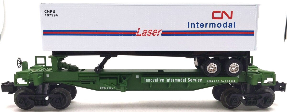 Lionel 6-52042 O BN TTUX Flatcar with Trailer EX/Box